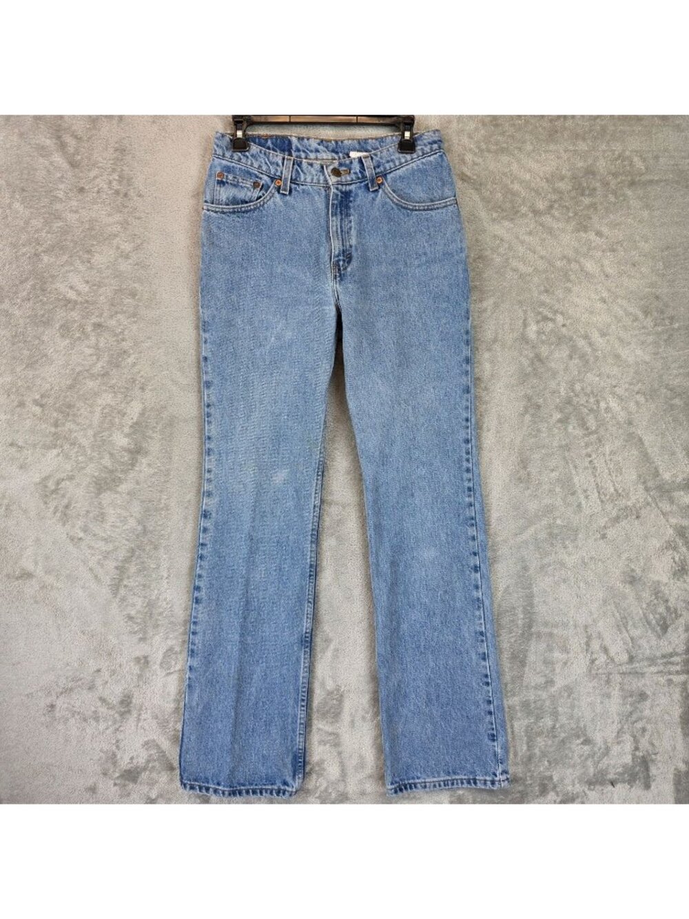 Vintage Levis 517 Boot Cut Low Rise Jeans Juniors 9 Blue Light Wash 90s Denim